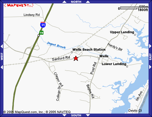 Map to Wells Activity Center, Wells, ME